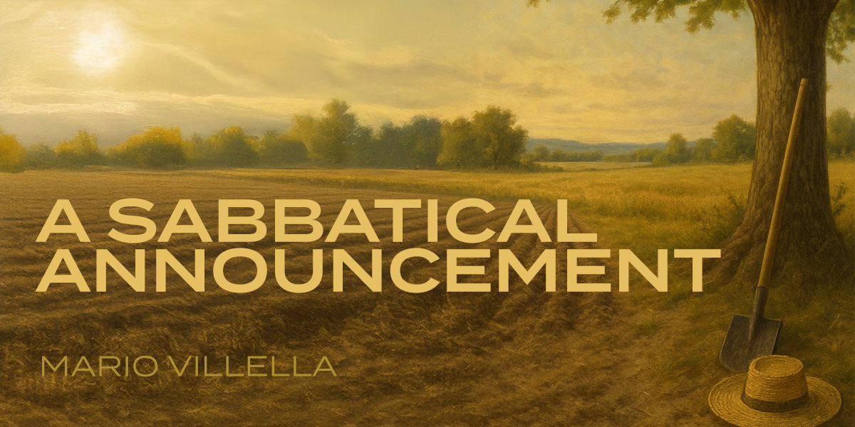 A Sabbatical Announcement
