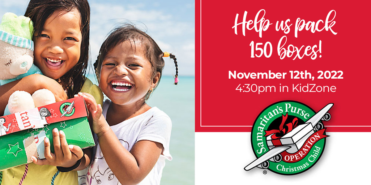 Operation Christmas Child Packing Event on November 12, 2022
